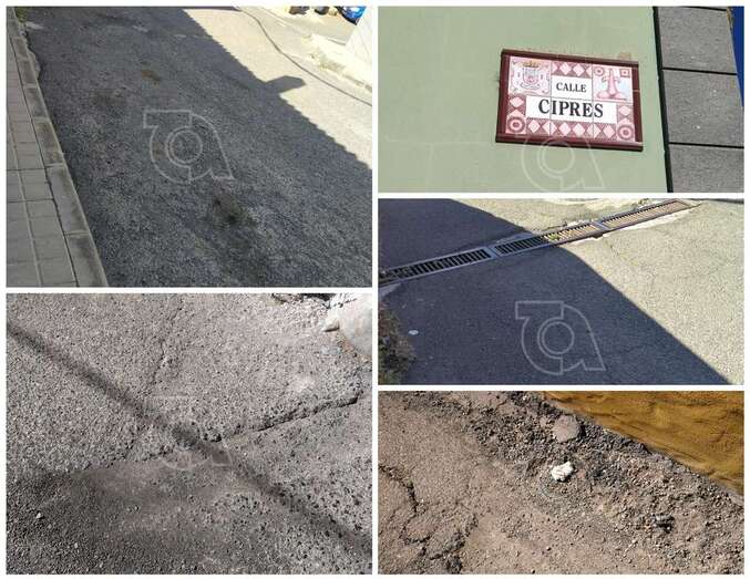 Estado de la calle Ciprés/TA.